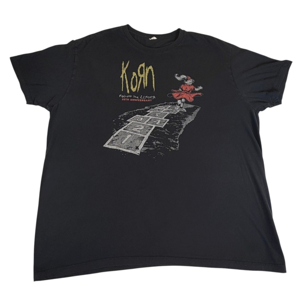 Korn Follow the Leader 20th Anniversary Graphic T-Shirt Black Mens 3XL Nu Metal